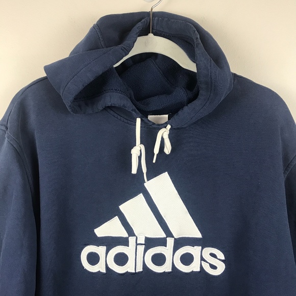 Adidas Distressed Hoodie Sweatshirt - Size Medium - Picture 2 of 6